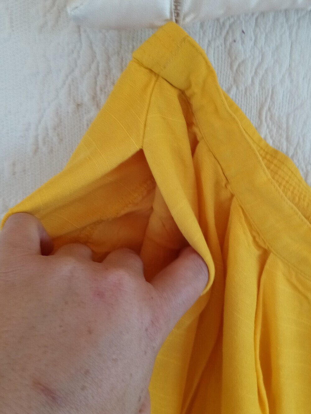 Vintage Sunny Yellow A-Line Midi Skirt Button Down Retro Preppy 60s 70s Colorful - Picture 8 of 13
